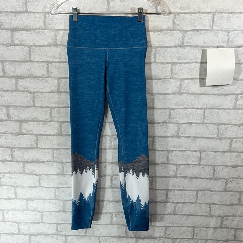 Colorado threads blue printed leggings size Small